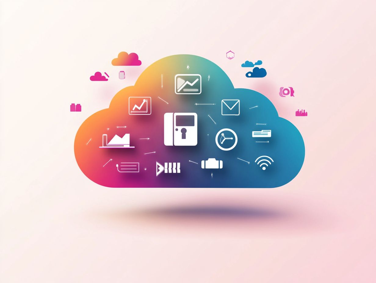 Illustration showing customizable storage plans in cloud services.