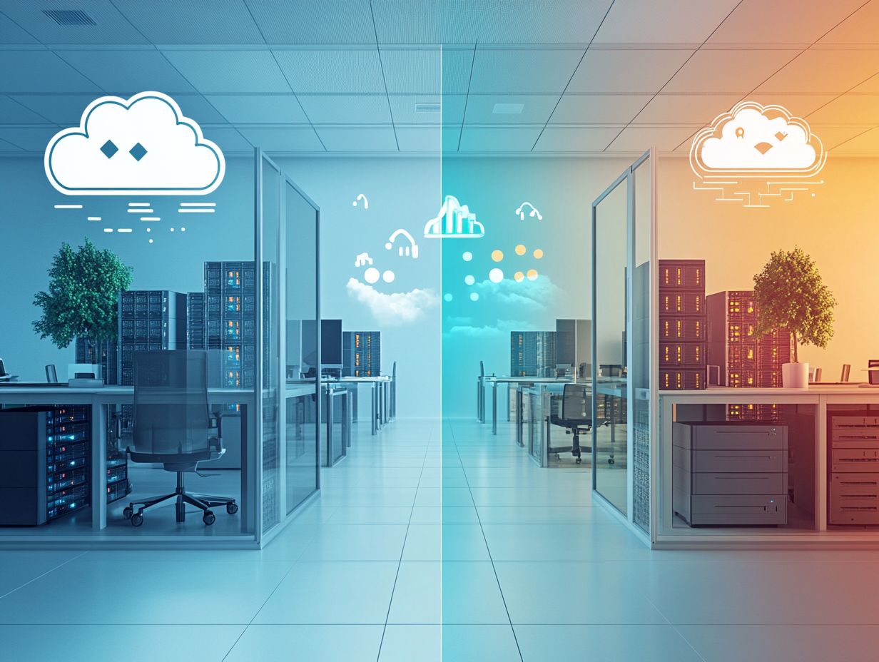 A visual summary comparing cloud computing and traditional IT.