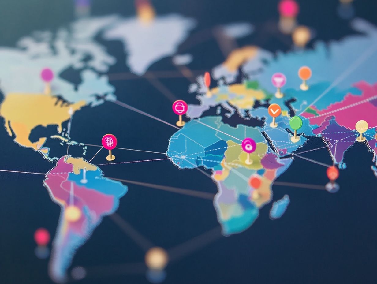 Comparison of global availability of cloud providers.