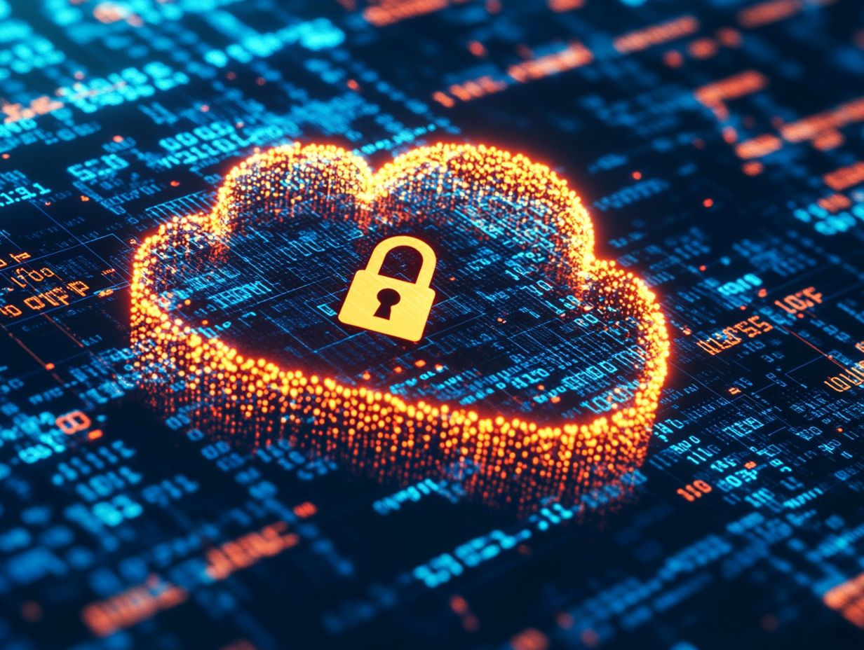 Visual representation of measures for ensuring cloud security