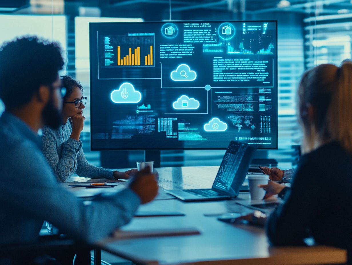 Illustration depicting Data Management and Compliance in Cloud Governance