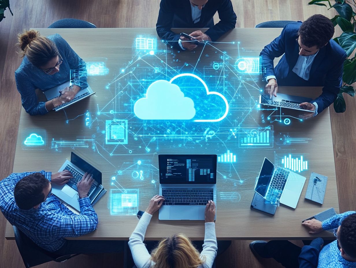 Visual representation of IaaS integration in various industries