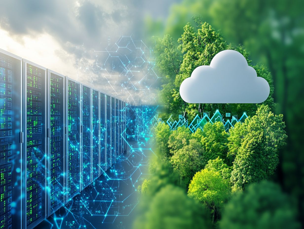 Illustration of the environmental impact of IaaS