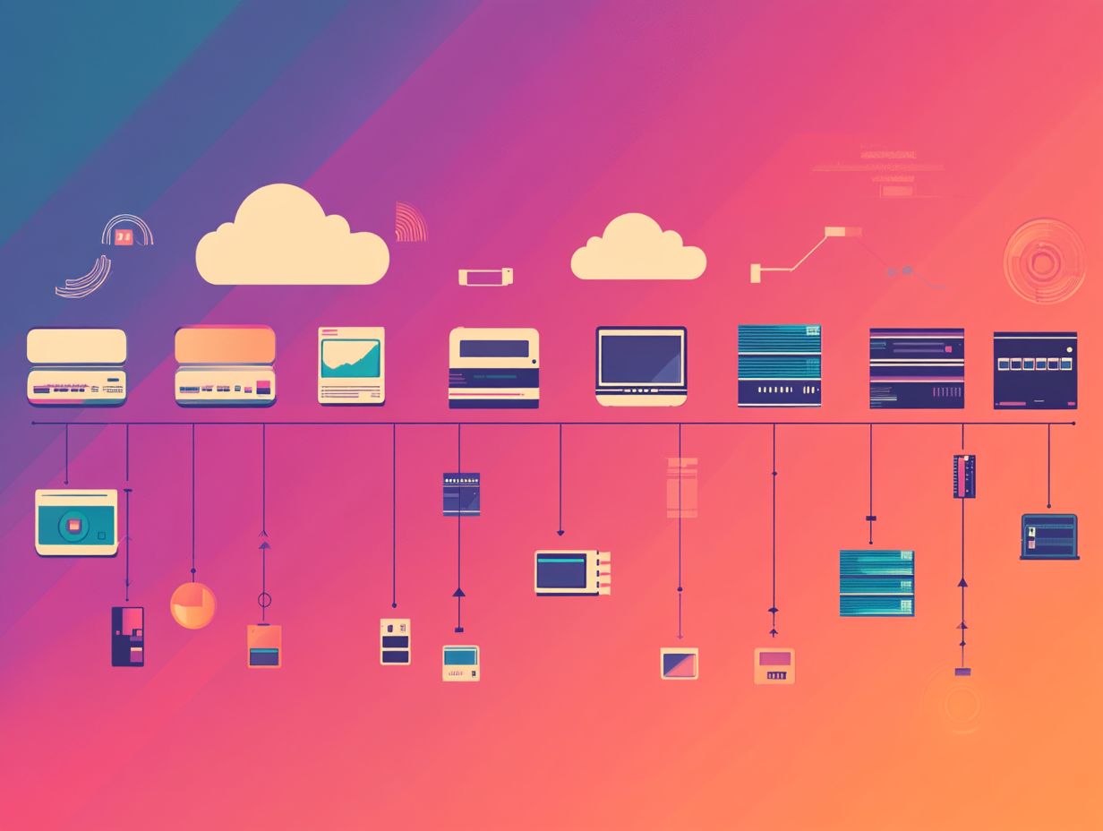 An illustration of the evolution of cloud storage technology.