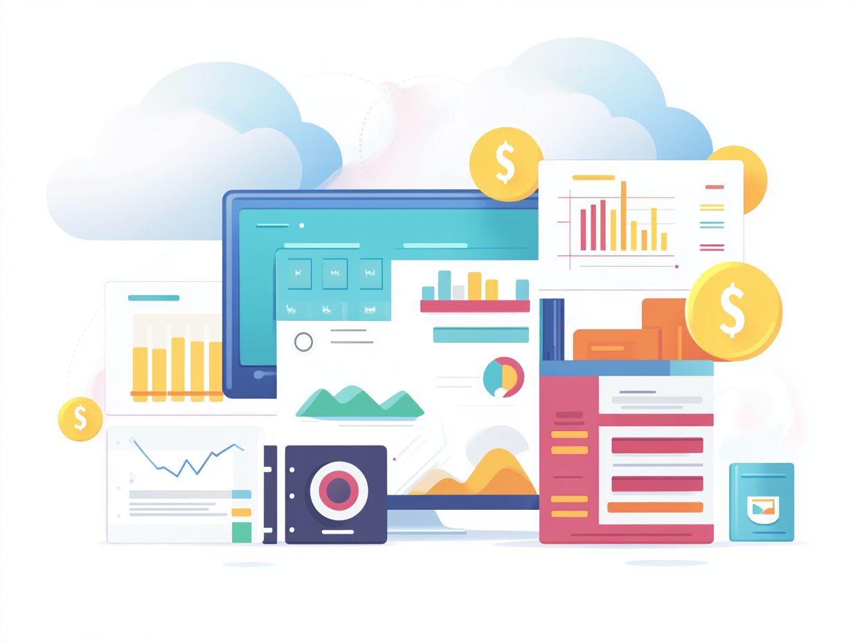 Cloud storage usage monitoring illustration