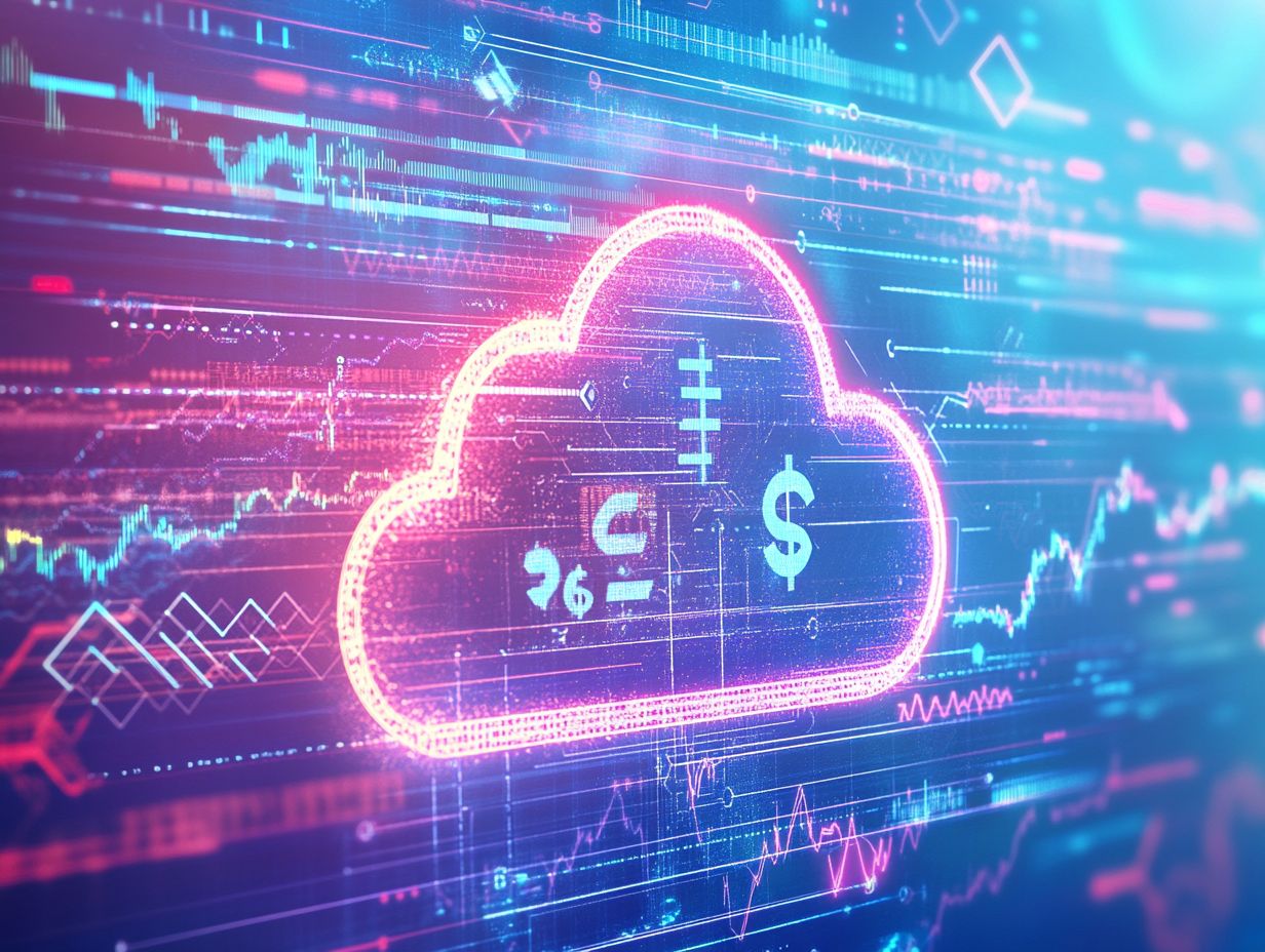 Illustration of data transfer in cloud computing