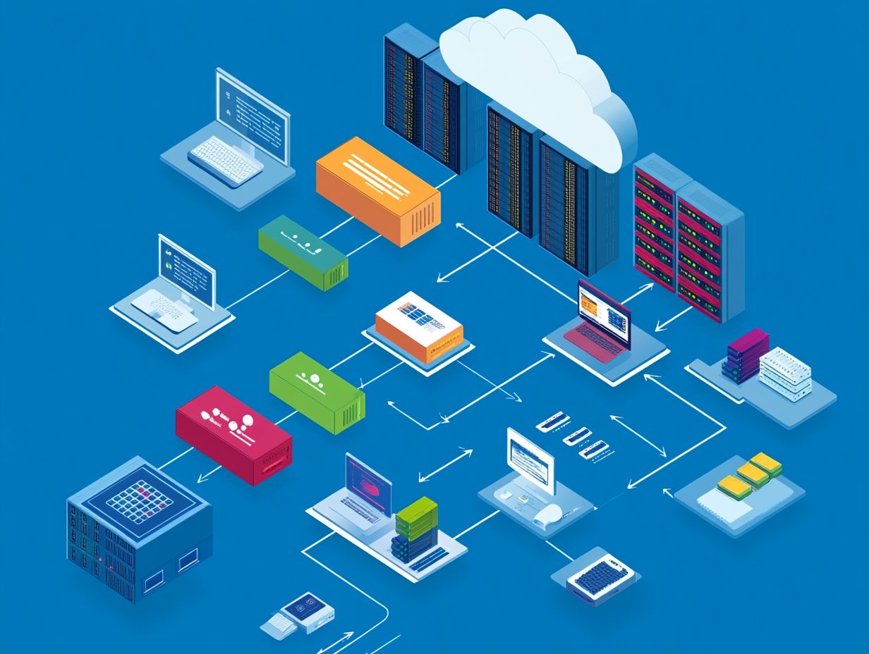 Illustration of Public, Private, and Hybrid Cloud Types