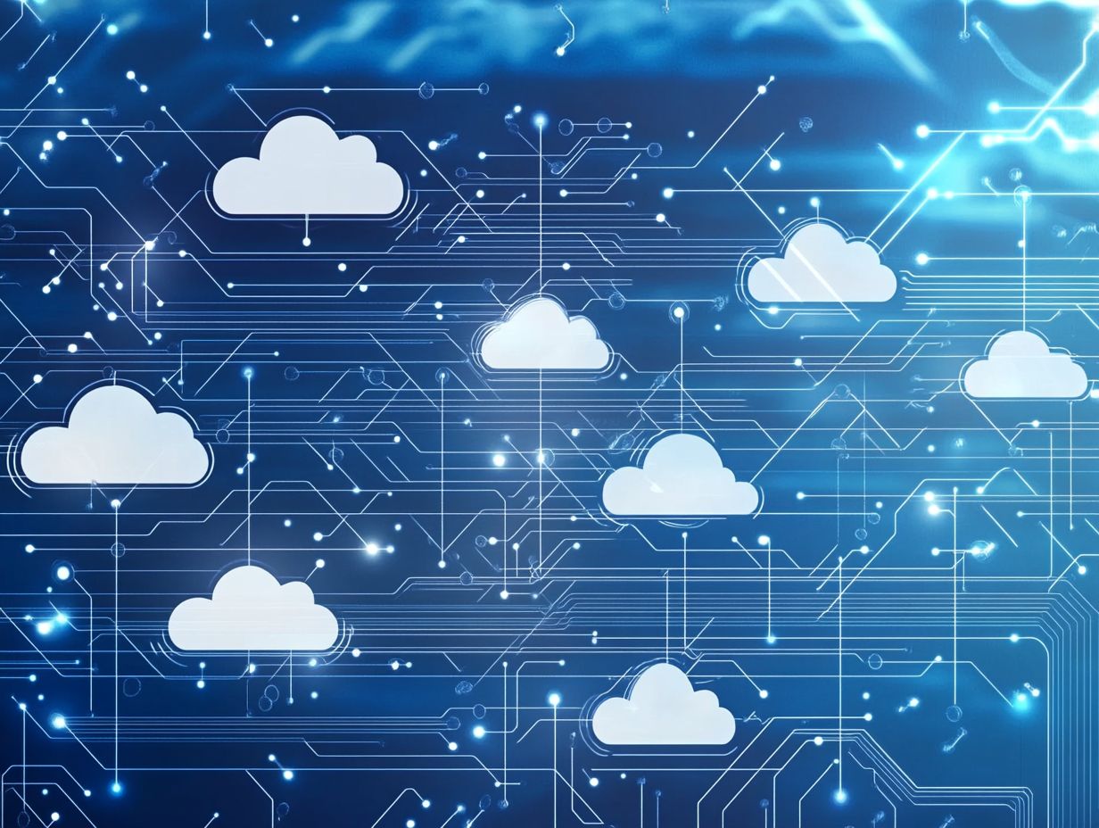 A visual representation of different types of cloud networking.