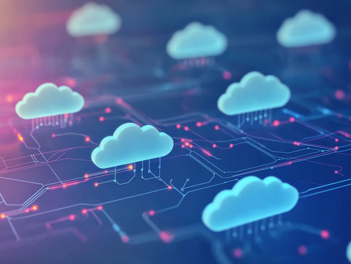 Diagram illustrating challenges in cloud networking related to security and performance.