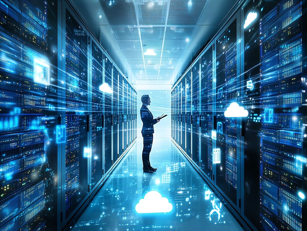 Diagram showing how IaaS works in cloud computing